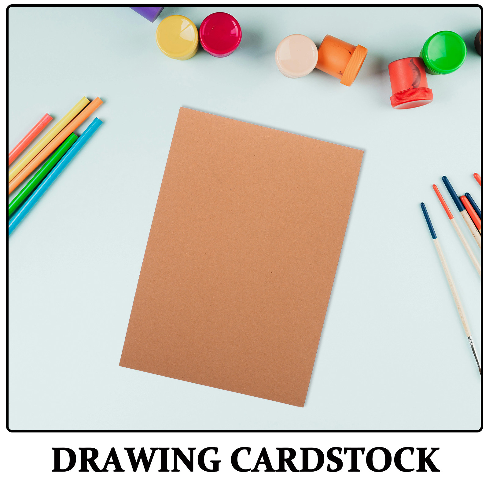 50Pcs Brown Cardstock Paper A4 - Papercraft Supply Invitation ulasan dan harga