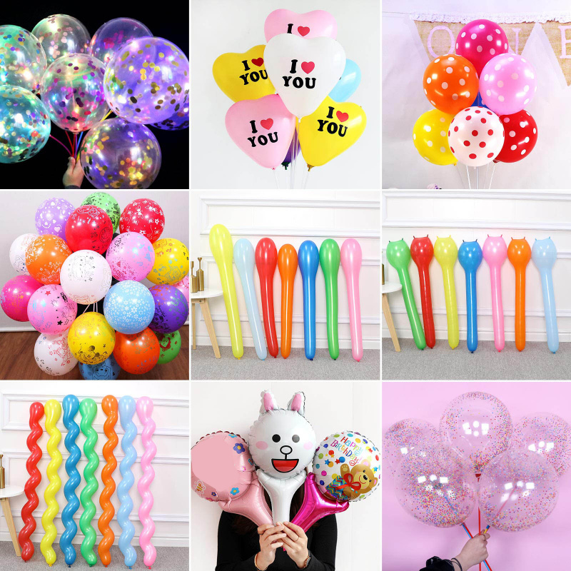 Cartoon Animal Duck Rabbit Hel - Balloon Pump Hand ulasan dan harga