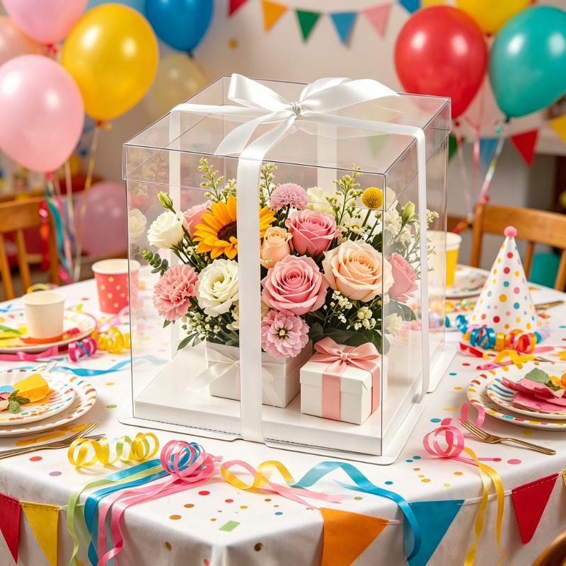 Transparent Cake Boxs Large Gi - Event Party Box ulasan dan harga