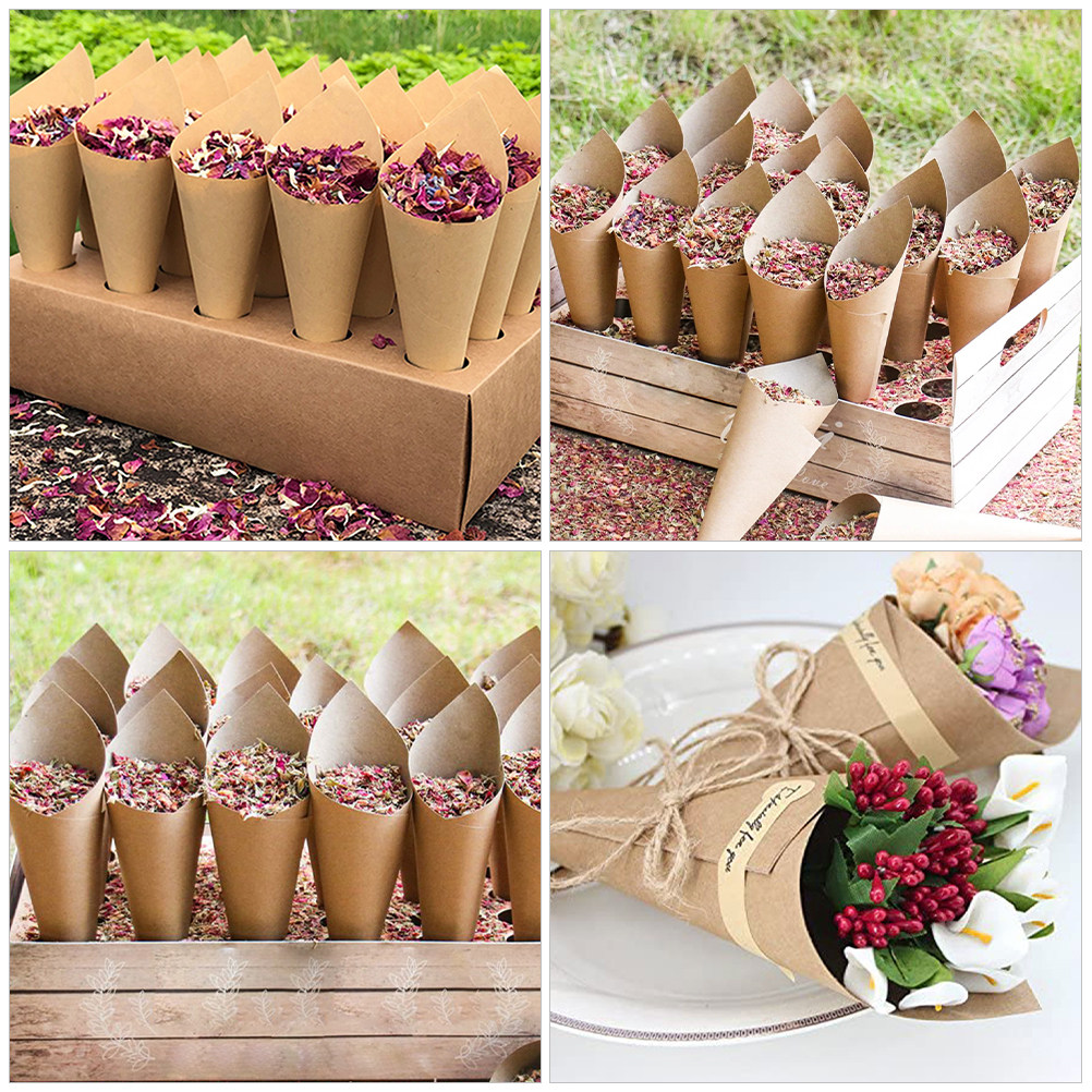 90Pcs Paper Petal Cones Foldab - Papercraft Supply Confetti ulasan dan harga