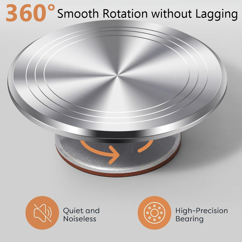 Aluminium Cake Turntable Set w - Cupcake Stand Tier ulasan dan harga