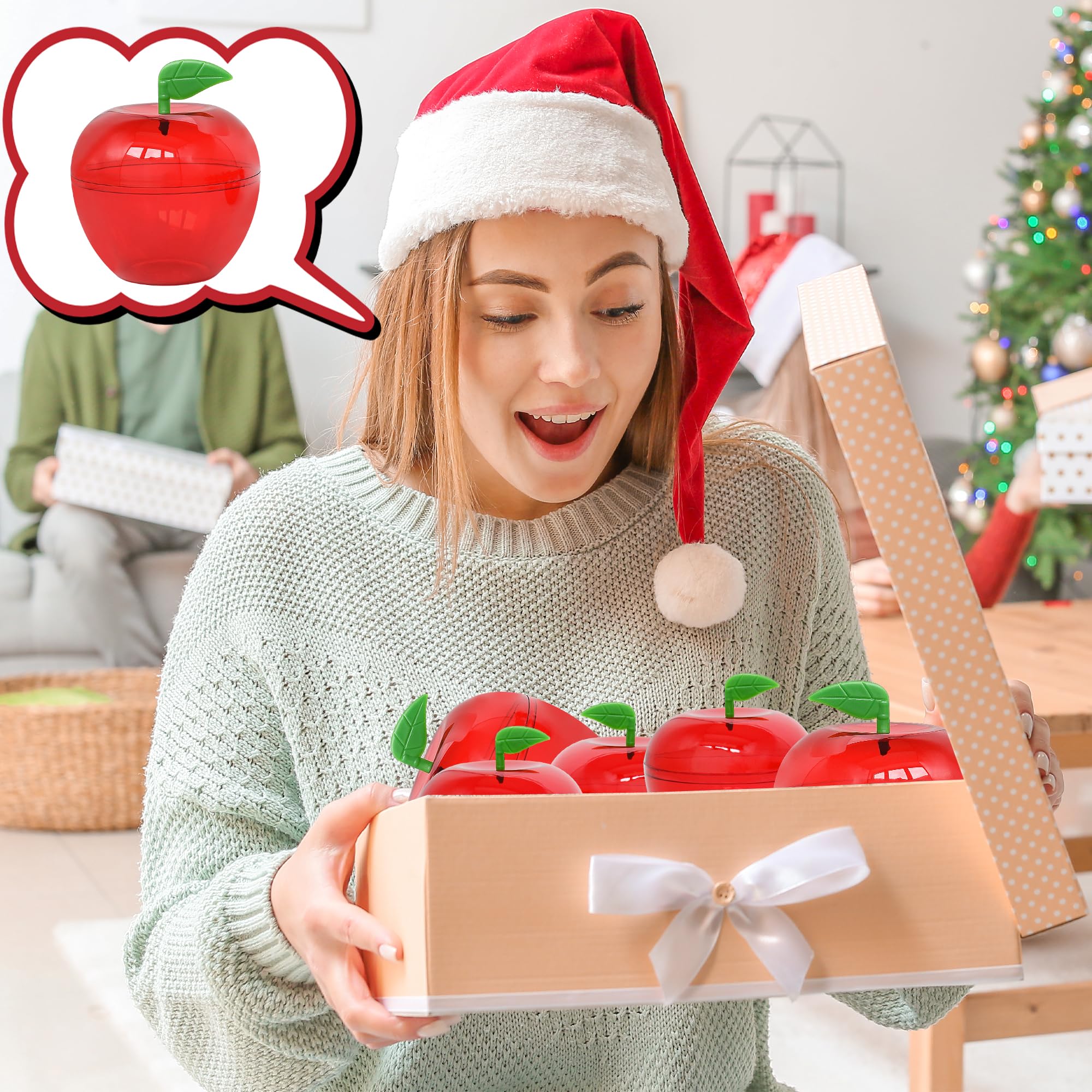 5/10pcs Apple Containers Snow  - Event Party Box ulasan dan harga