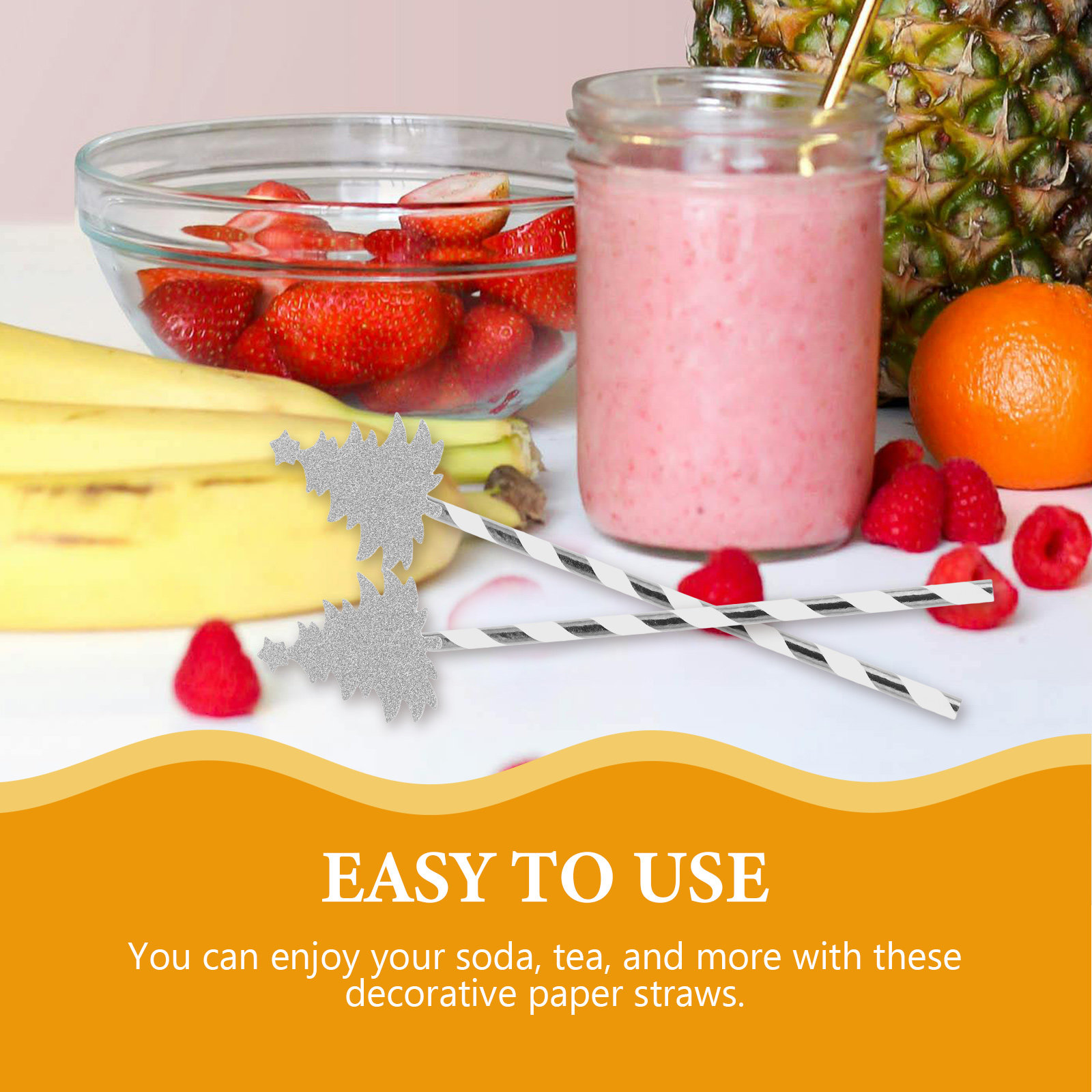 25Pcs Christmas Tree Disposabl - Paper Straw Color ulasan dan harga