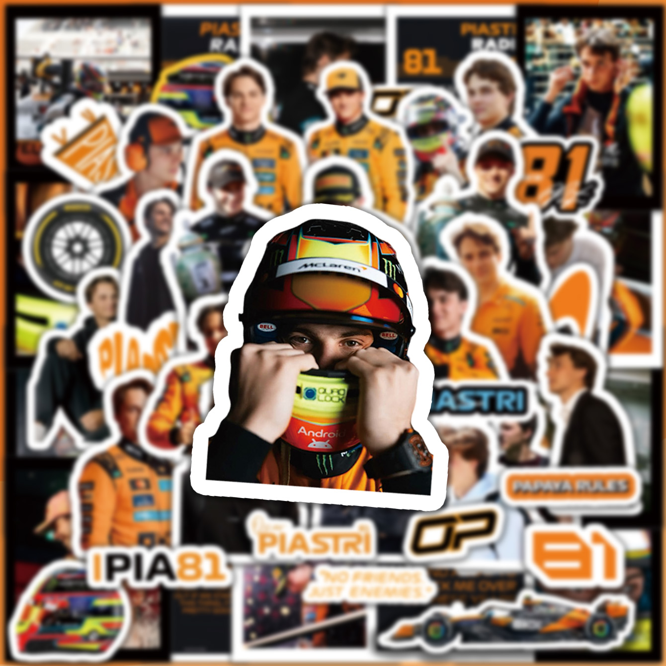 5-6 Sheets F1 Stickers, Norris - Supply Event ulasan dan harga