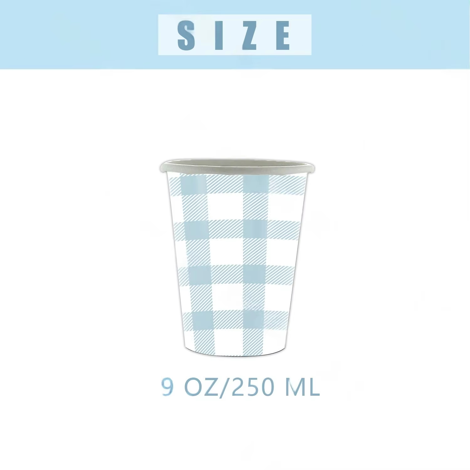 New Blue Grid Theme Birthday D - Paper Straw Color ulasan dan harga