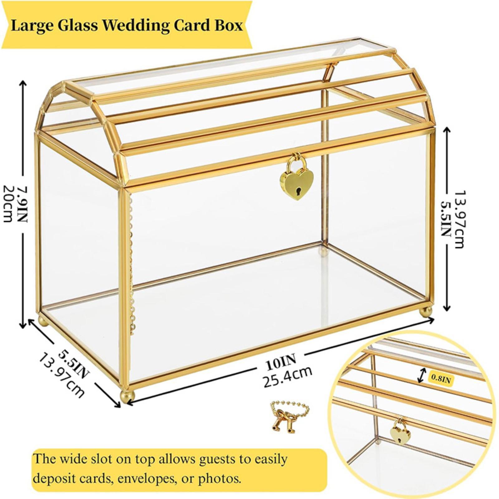 Glass Wedding Card Box Portabl - Event Party Box ulasan dan harga