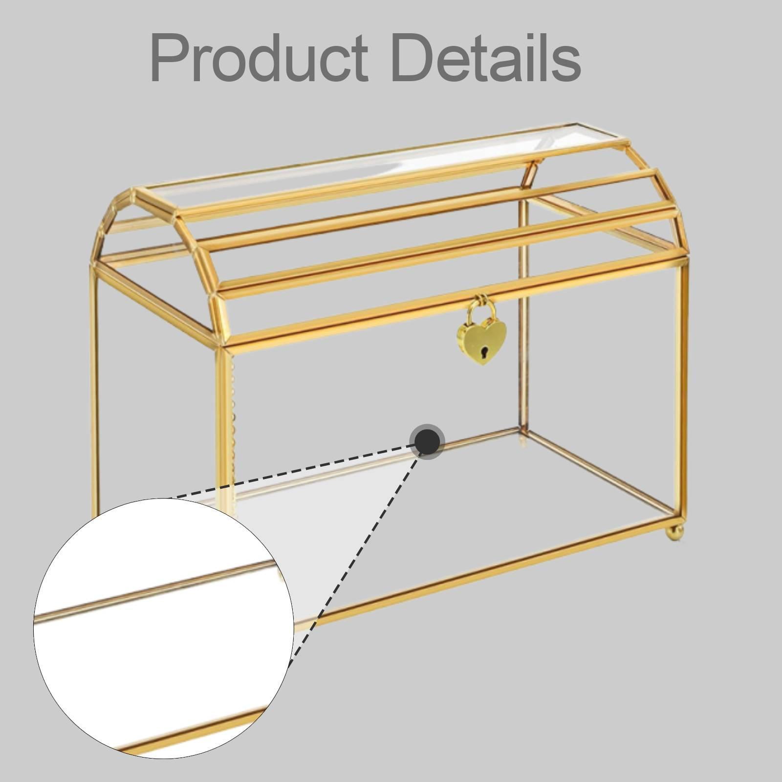 Glass Wedding Card Box Portabl - Event Party Box ulasan dan harga