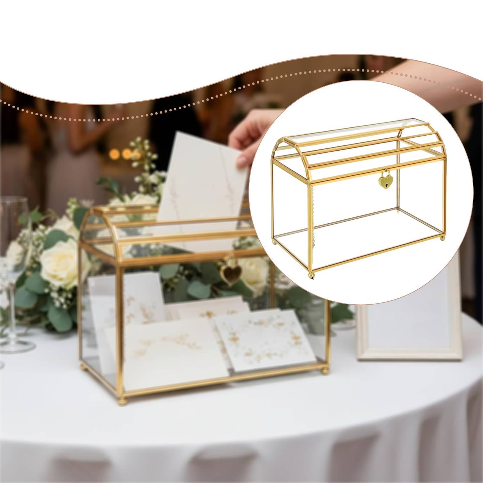 Glass Wedding Card Box Portabl - Event Party Box ulasan dan harga