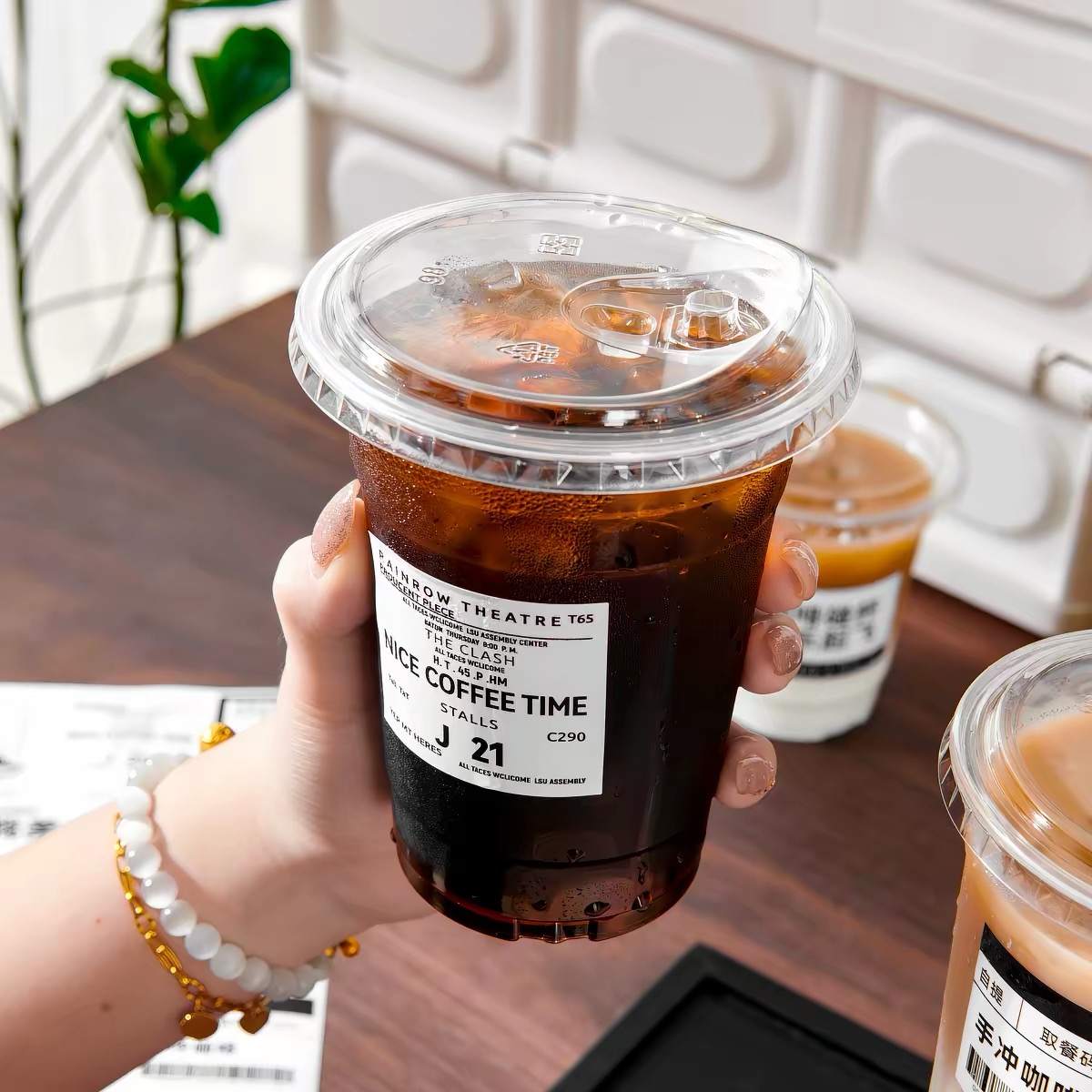 Disposable Coffee Cups, Cold D - Plastic Cup 50Pcs ulasan dan harga
