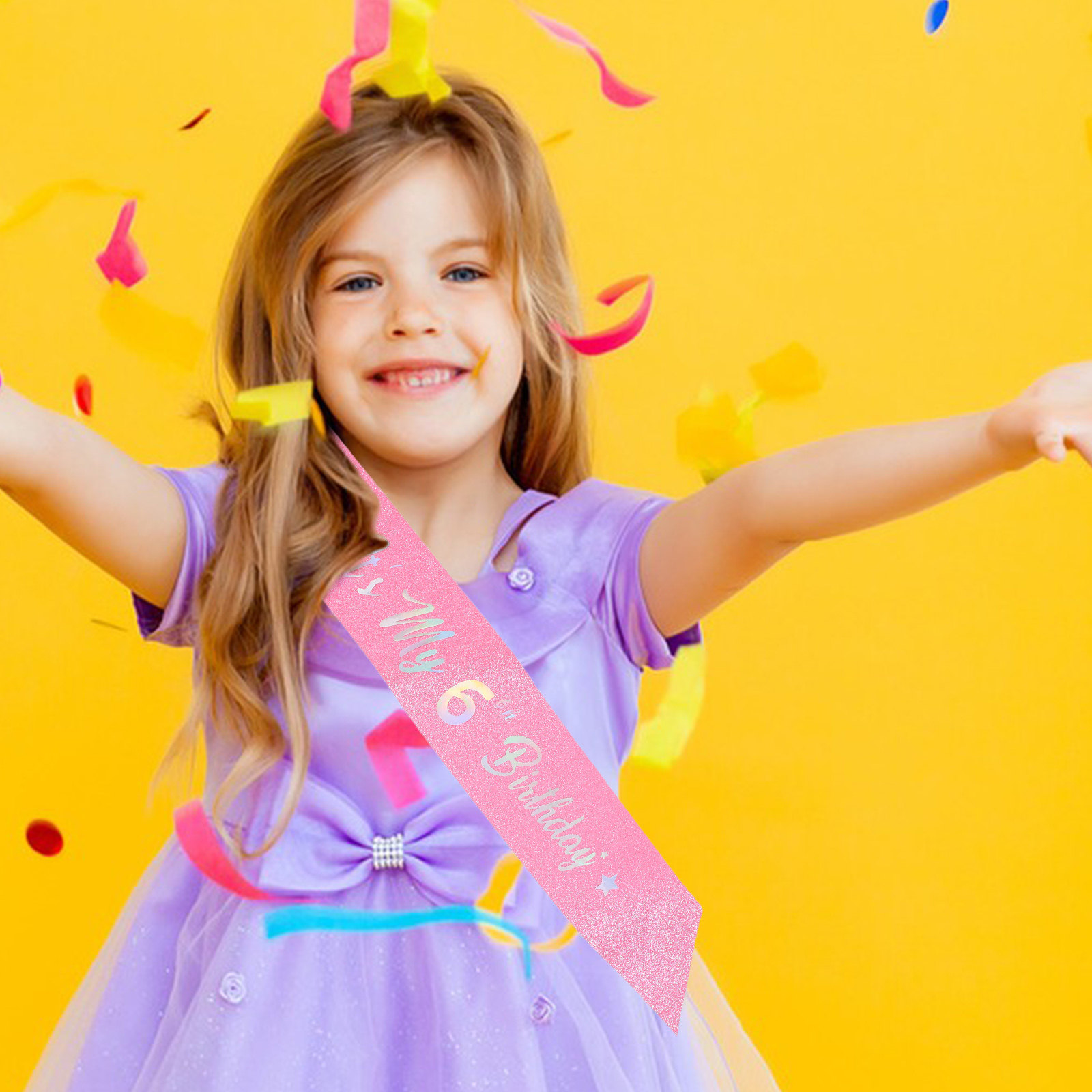 Pink Glitter Birthday Sash 5 P - Birthday Sash Glitter ulasan dan harga