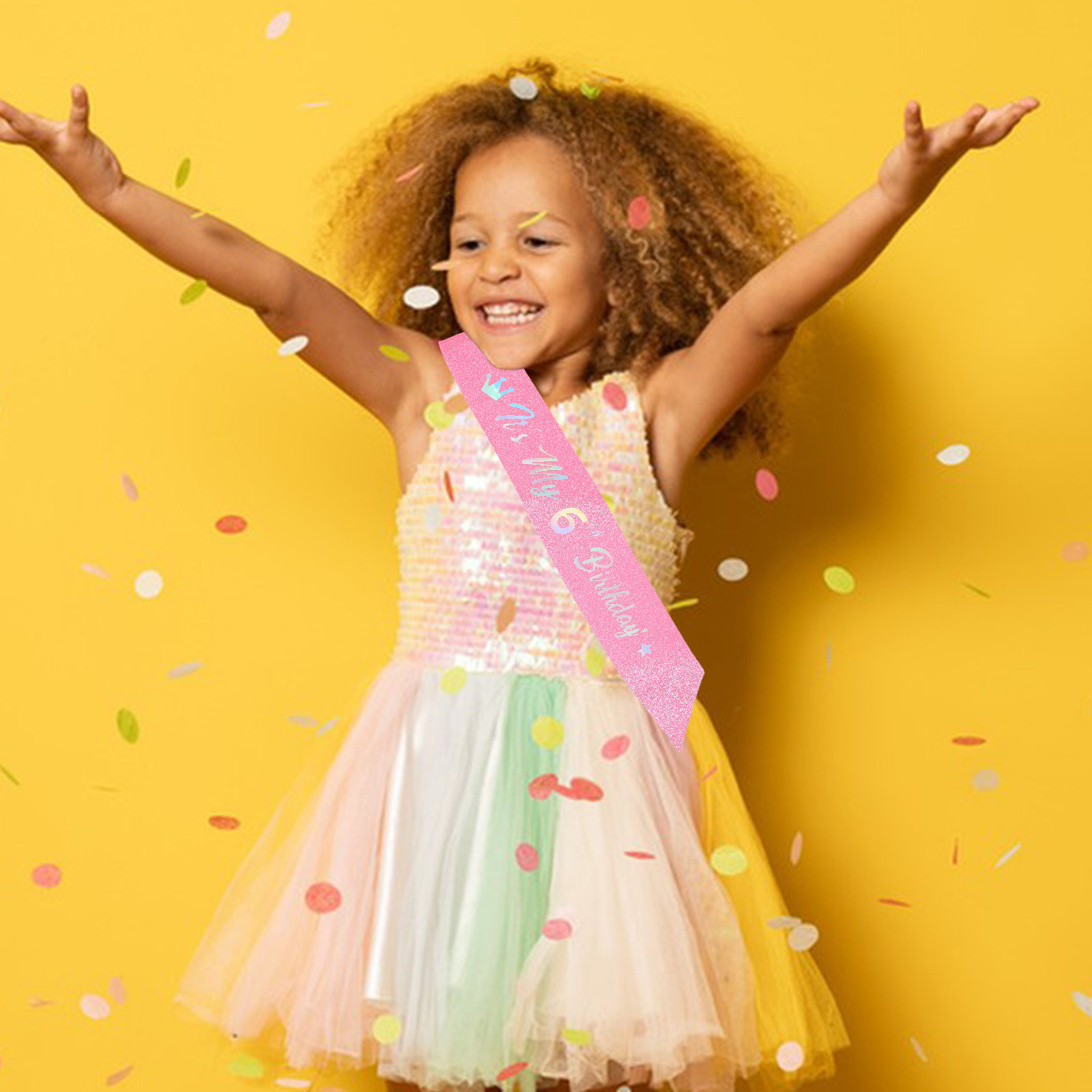 Pink Glitter Birthday Sash 5 P - Birthday Sash Glitter ulasan dan harga
