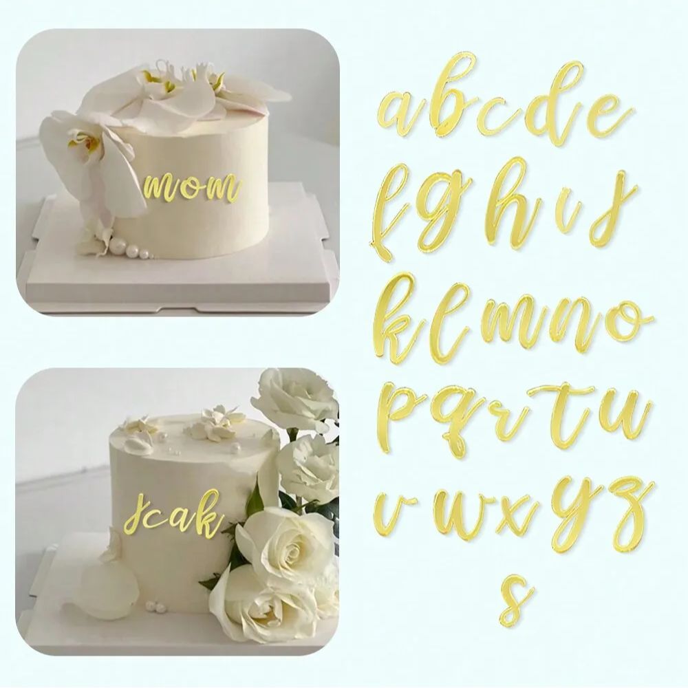 1set Golden Mirror Acrylic A-Z - Event Z ulasan dan harga