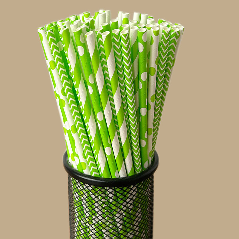 100 disposable biodegradable s - Paper Straw Color ulasan dan harga