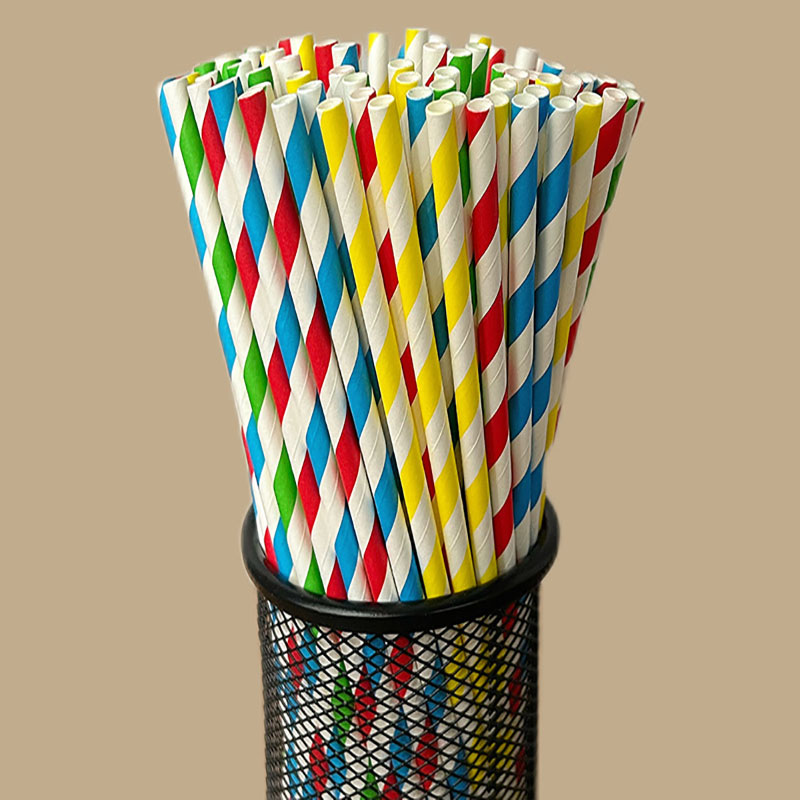 100 disposable biodegradable s - Paper Straw Color ulasan dan harga