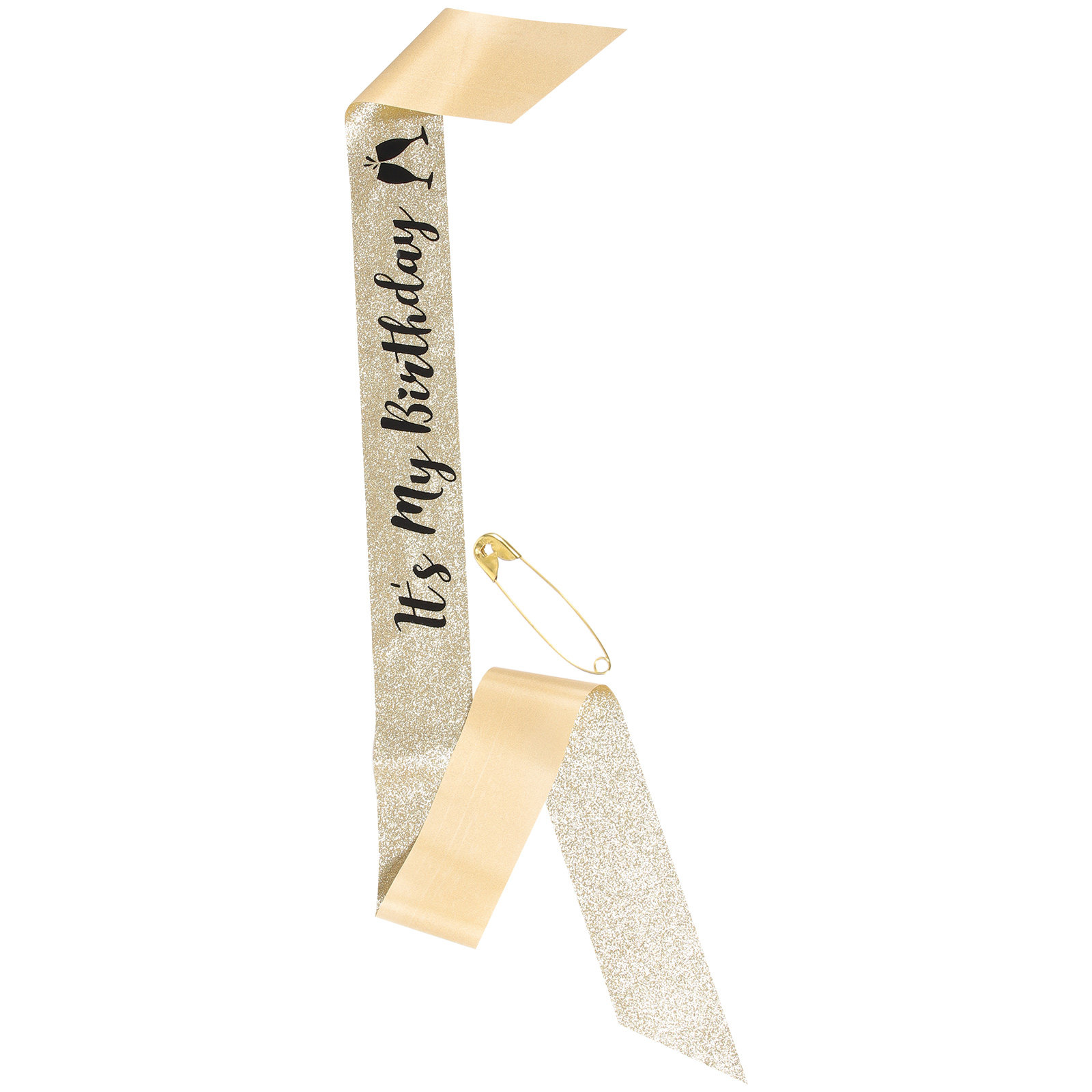 1Pcs Birthday Party Sash Glitt - Birthday Sash Glitter ulasan dan harga