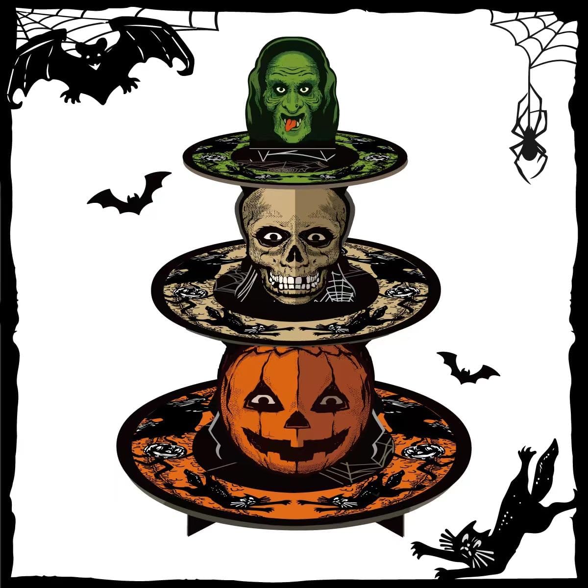 Halloween Cupcake Stand 3 Tier - Cupcake Stand Tier ulasan dan harga