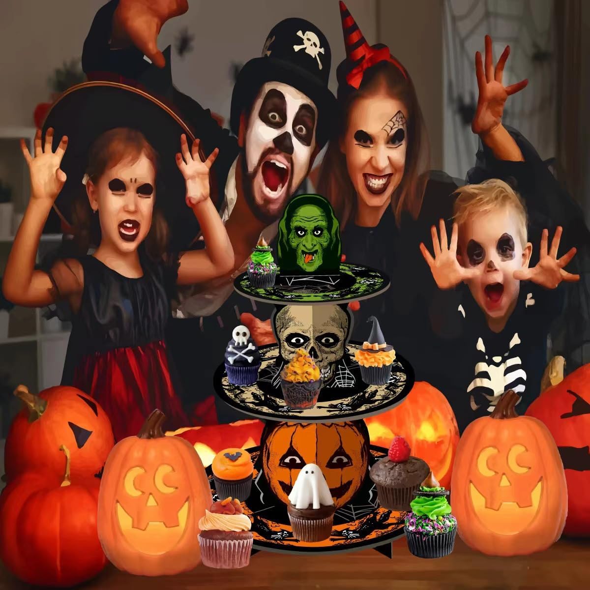 Halloween Cupcake Stand 3 Tier - Cupcake Stand Tier ulasan dan harga