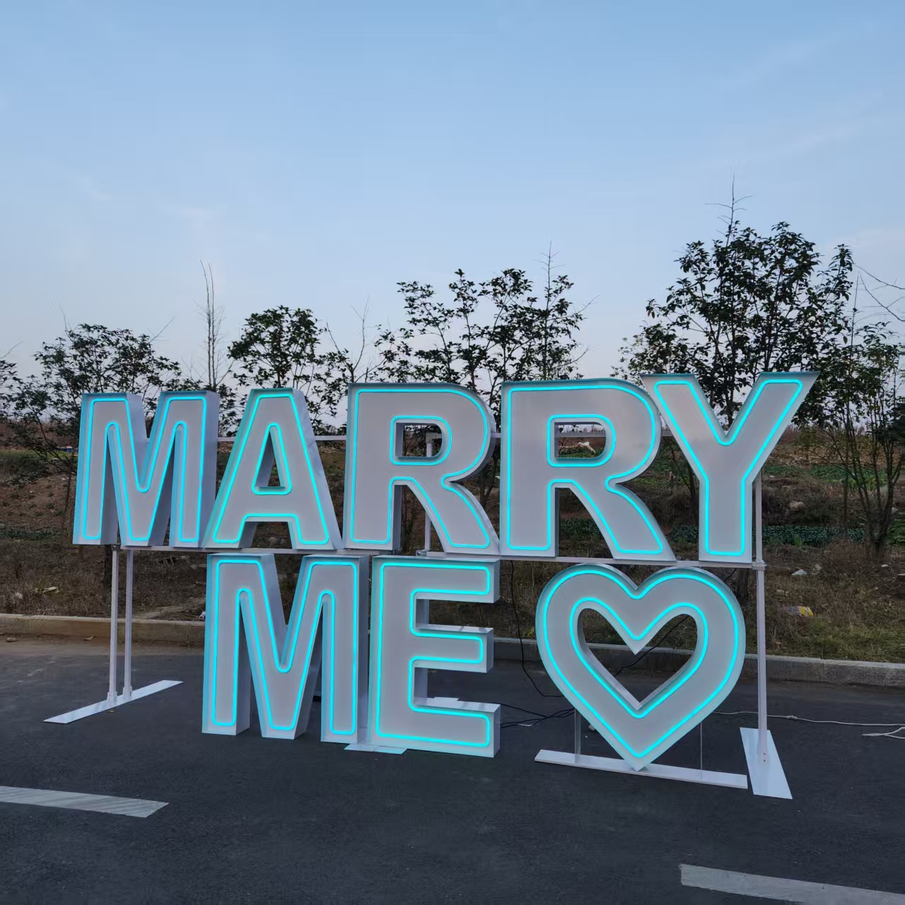 MARRY ME Metal RGB LED Neon Si - Event Party Supply Rental ulasan dan harga