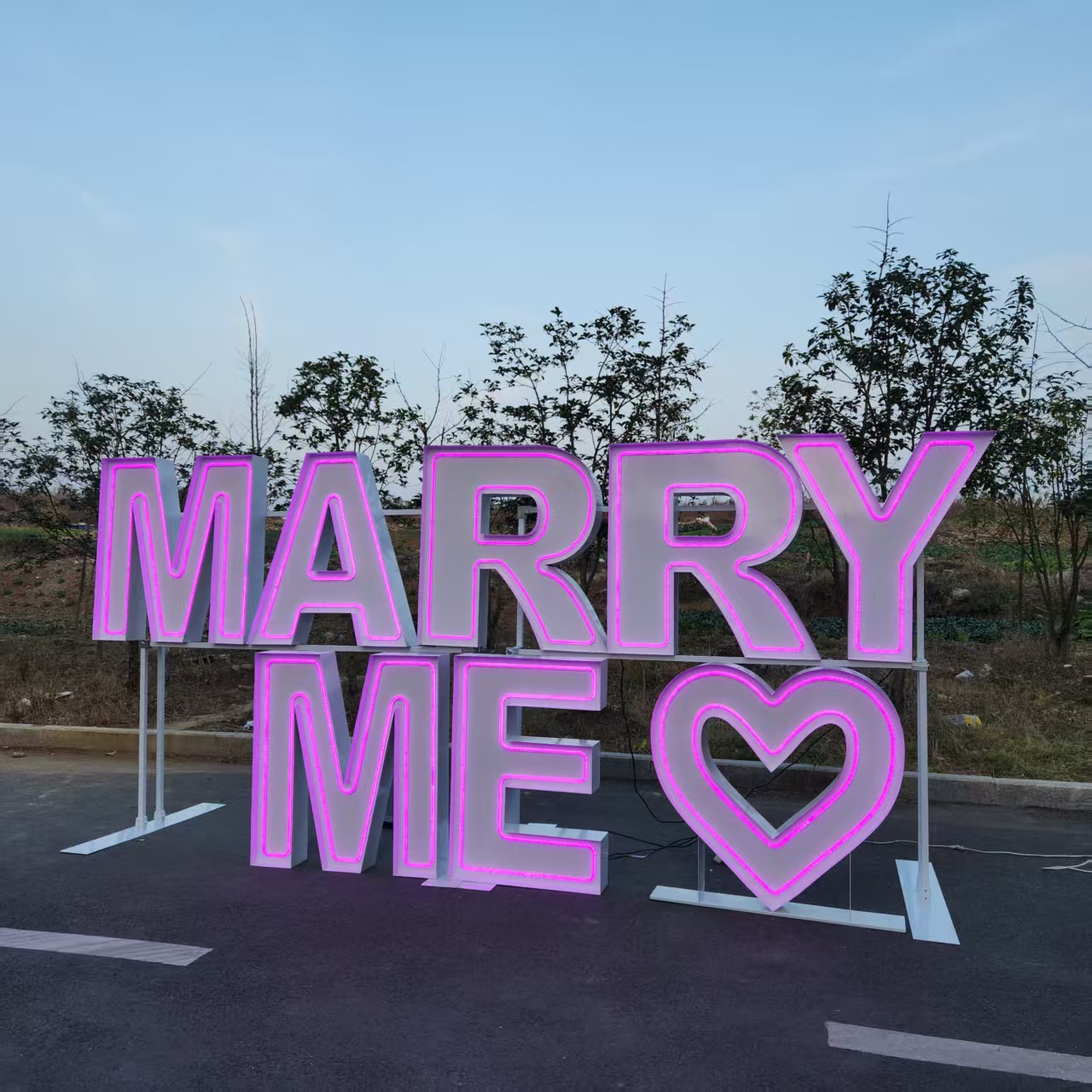 MARRY ME Metal RGB LED Neon Si - Event Party Supply Rental ulasan dan harga