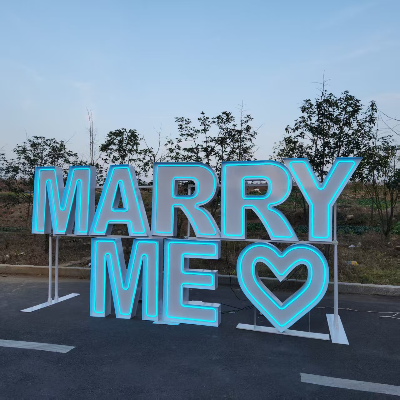 MARRY ME Metal RGB LED Neon Si - Event Party Supply Rental ulasan dan harga