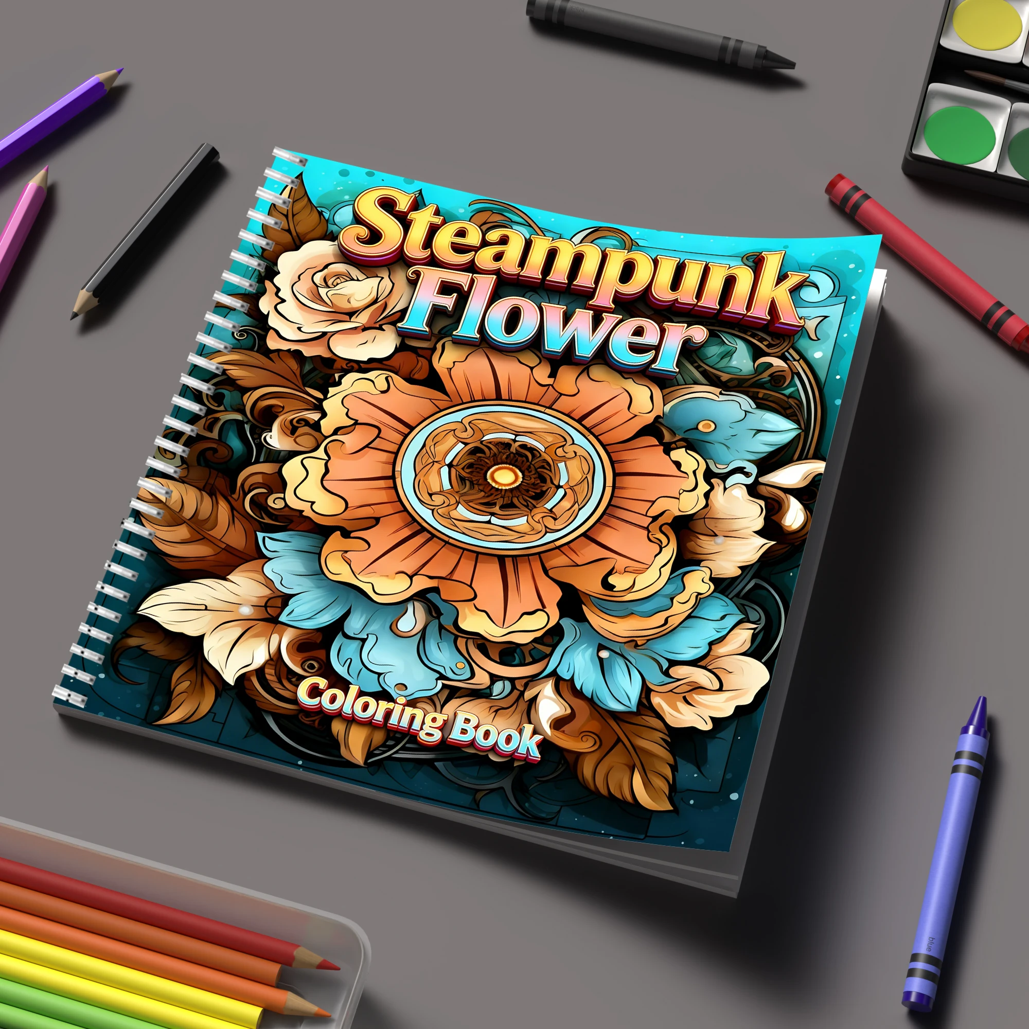 Coloring Book Steampunk Flower - Supply Event ulasan dan harga
