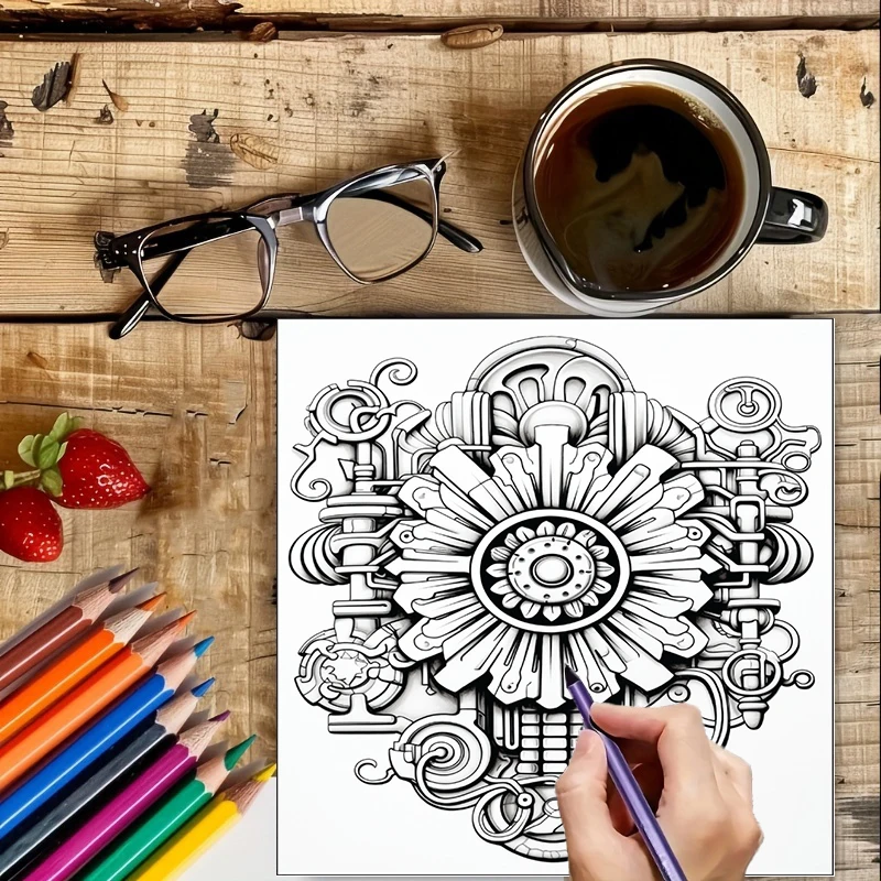 Coloring Book Steampunk Flower - Supply Event ulasan dan harga