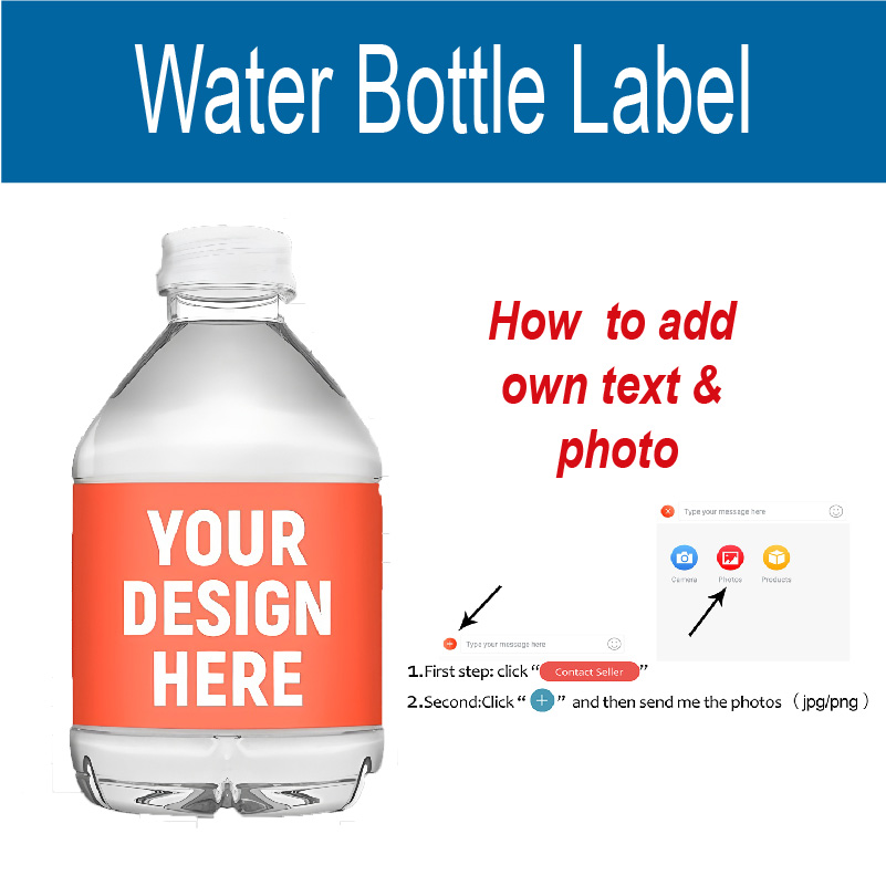 Custom Water Bottle Label, Per - Party Event Supplier ulasan dan harga