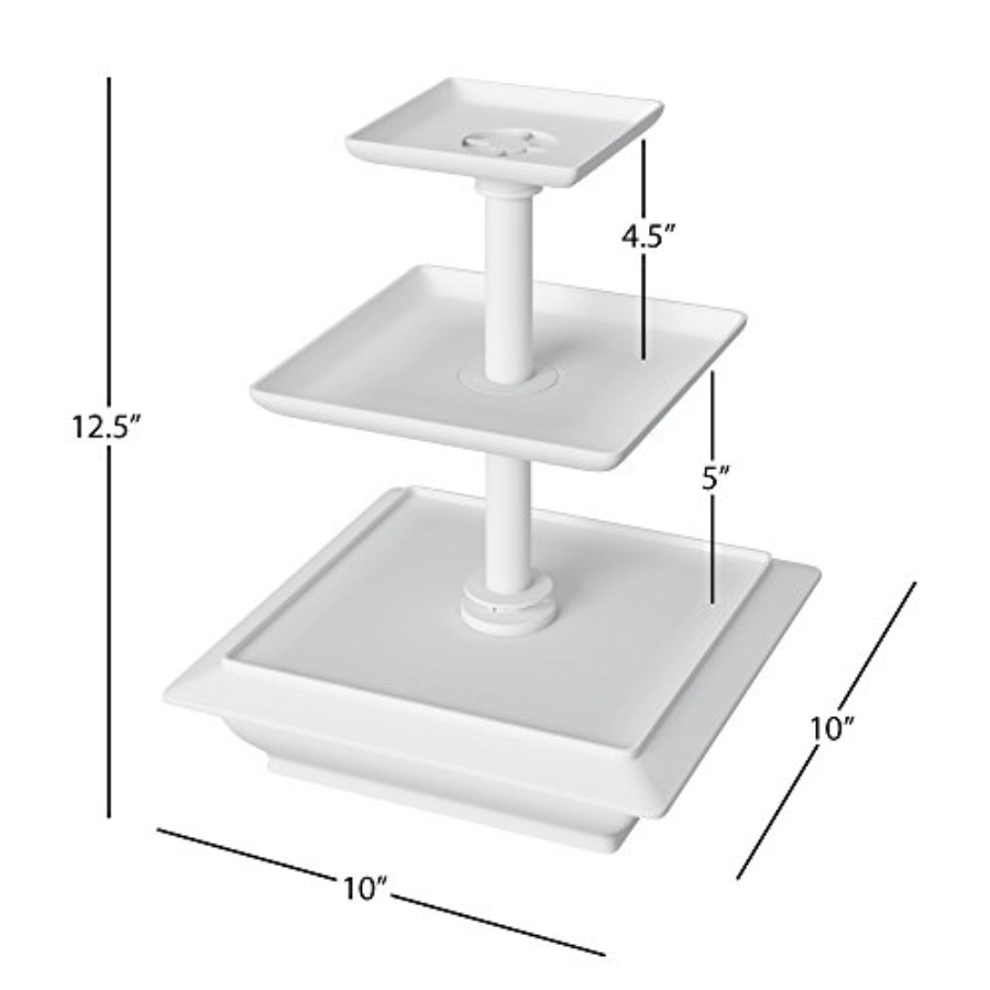 3-Tier Cupcake Stand - Square  - Cupcake Stand Tier ulasan dan harga